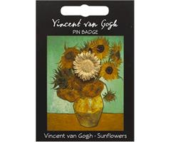VGSGPIN   Van Gogh Sunflower Pin - Gold Plated Westair